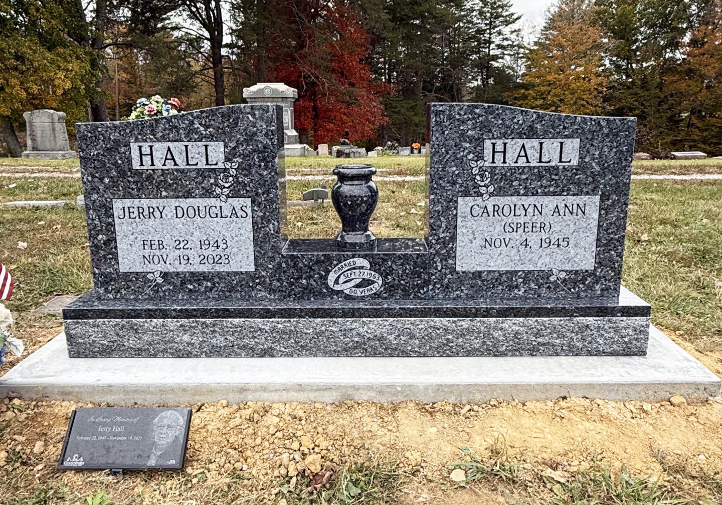 Hall granite memorial