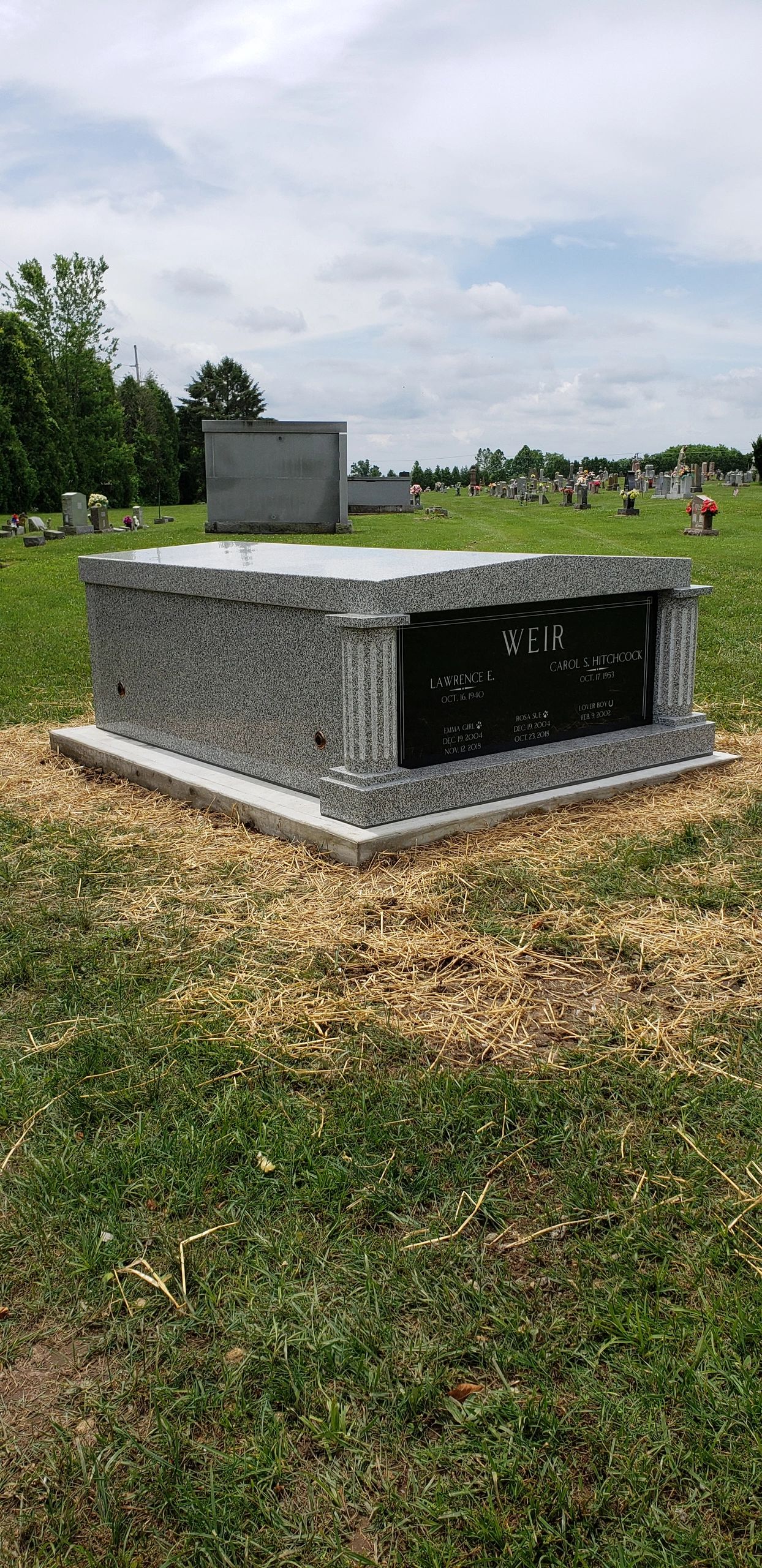 Granite monument detail