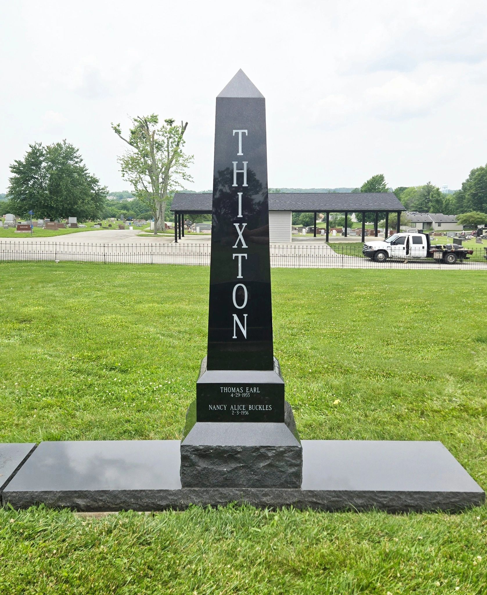 Thixton granite headstone